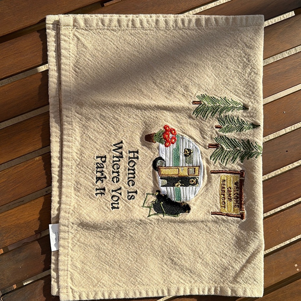New Home Is Where You Park It Hand Towel RV Travel embroidered